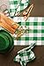 DII Buffalo Check Collection, Classic Farmhouse Table Runner, 14x72, Green & White