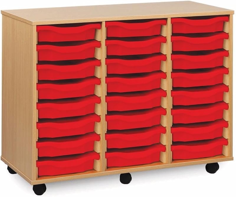 Office Needs Direct Monarch Mobile School Storage Unit 24 Coloured Trays