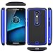 Droid Maxx 2 Case, LK [Shock Absorption] Drop Protection Hybrid Dual Layer Armor Defender Protective Case Cover for Motorola Droid Maxx 2 (Blue)