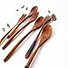 Wooden 8.9-inch Spoons and Forks for Desserts, Chips, Snacks, Cereal, Salad, Fruit, Decoration (Set of 6)¡