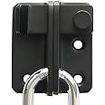 Alise Flip Latch Gate Latches Slide Bolt Latch Safety Door Lock Catch for Barn Cabinet Pet Cage Garden Bathroom Garage Window Sliding Door,Heavy Duty Stainless Steel Matte Black,MS3006R-B
