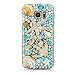 S7 Case, Samsung Galaxy S7 Case - Mavis's Diary 3D Handmade Blue Ocean Series Full Diamonds Bling Crystal Golden Anchor Starfish Cute Shells Design [Full Edge Protection] Clear Hard PC Cover