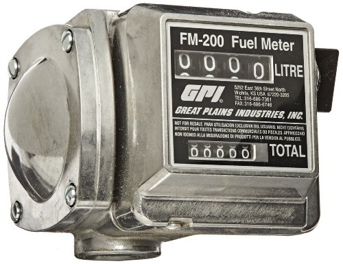 GPI 111200-21, FM200-L6N Mechanical Disk Fuel Flowmeter 0.75-Inch FNPT, 15-76 LPM