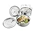 Stackable Steamer Insert Pans - Urban Supply’s Premium Instant Pot Steamer with Y-shaped Divider & Interchangeable lids for Instant Pot 6,8 quarts & Pressure Cooker - Pot in Pot - FREE eBook included