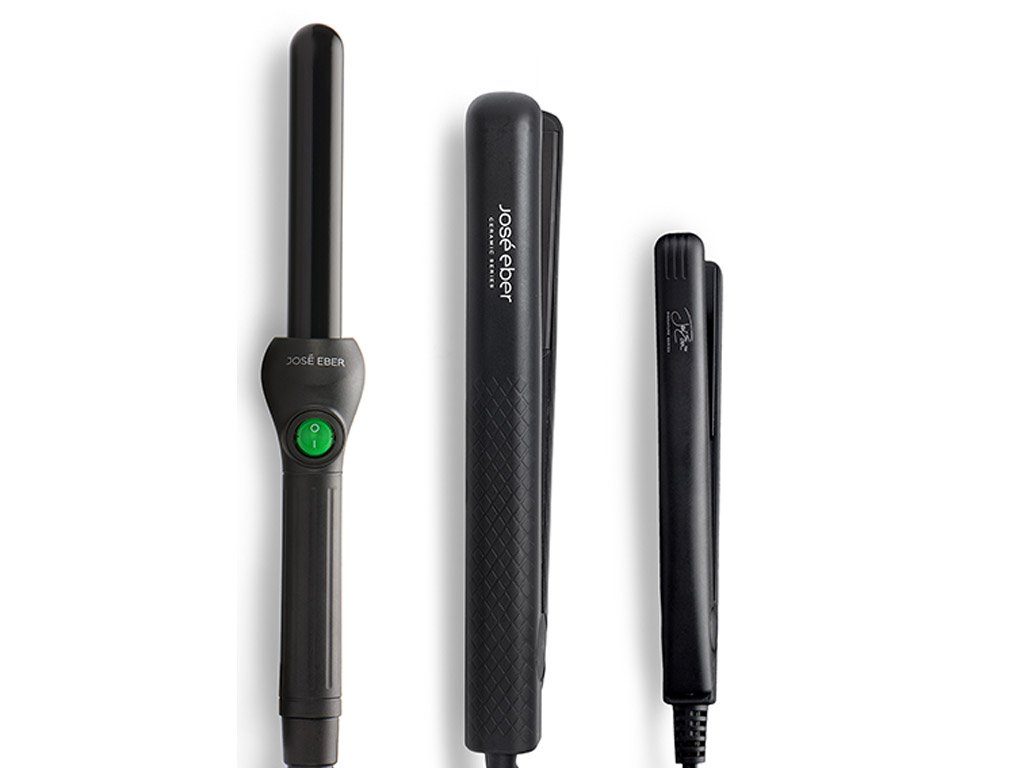 Jose Eber Gift Set 1.25" Solid Ceramic Black Flat Straightener Iron