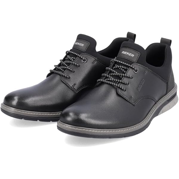 Rieker Sport Botines Con Cordones - Carbonschwarz/negro