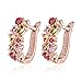 Girls' Women’s Stylish Jewelry U Shape AAA Zirconia Crystals Leverback Pierced Earrings