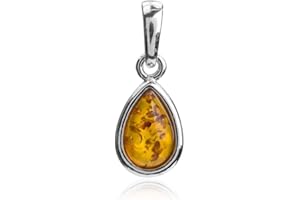 Ian and Valeri Co. Amber Sterling Silver Small Drop Pendant Charm