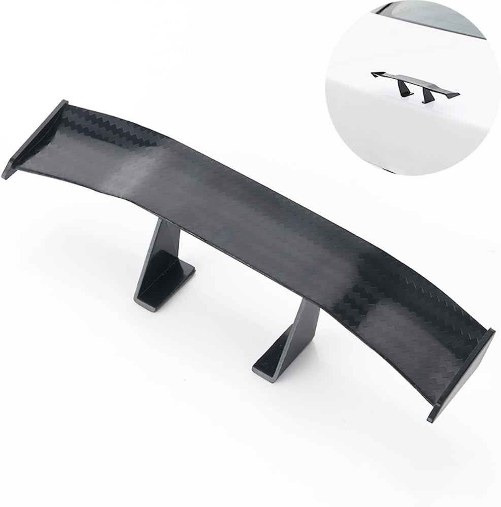 Car Rear Spoiler Carbon Fibre - Seametal Universal Car Wing Trunk Spoiler Roof Spoiler for Car Decoration Fashion Sporty Look Airplane Empennage Model With 3M Adhesive Easy DIY