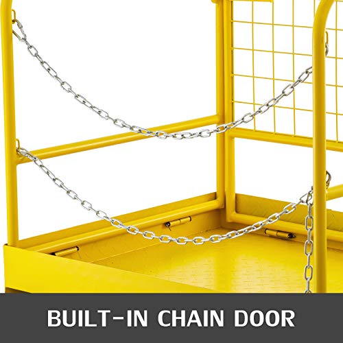 image for BestEquip Forklift Safety Cage Aerial Rails 36x36 Inch Forklift Safety