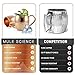 Mule Science Moscow Mule Copper Mugs - Set of 2-100% HANDCRAFTED - Pure Solid Copper Mugs 16 oz Gift Set with BONUS: Cocktail Copper Straws, Shot glass and 2 coasters!