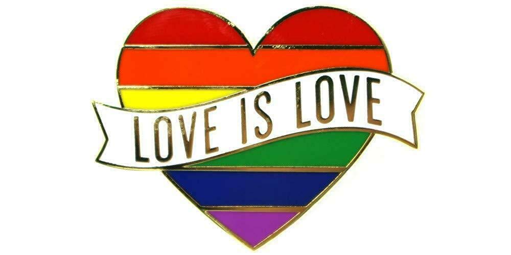 magi gift Gay Pride Heart Rainbow Flag Lapel Pin - LGBTQ Pins -Love is Love Enamel Pin