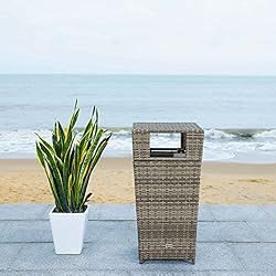Safavieh Outdoor Collection Mazeli Grey Wicker