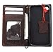 Genuine Nutural Italy Leather Case for Apple iPhone 4 Book Cover Wallet Id Holder Bag Iphone4 4s S g !