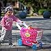 Fajiabao Shopping Cart with Wheels Pretend Play Food Kitchen Grocery Toys Plastic Pink Trolley Supermarket Playset for Kids Toddlers Boys Girls 3 4 5 6 Years Old