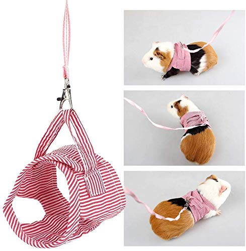 Small Animal Harness Leash, Squirrel Guinea Pig Front Harness Outdoor Pet Vest for Running Walking Jogging, Lightweight Breathable Vest Harness for Small Pets, Adjustable Comfort