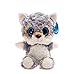 WILDREAM Wolf Stuffed Animal, Wolf Plush Toy with Big Eyes Lovely and Cuddly, Huggable Gift for Boys/ Girls 7Inches, Grey