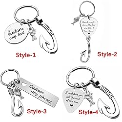 Kooer Fishing Lure Hook Key Chain Personalized
