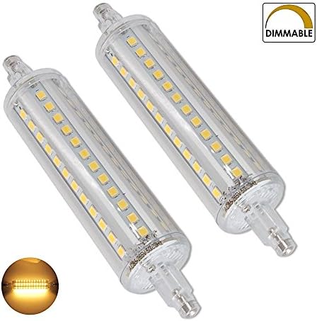 10W R7S Dimmable, Pack of 2, J118 LED Bulb 220-240V 118mm Warm White 100-150W Halogen Bulb Double Ended J type Replacement [Energy Class A++]
