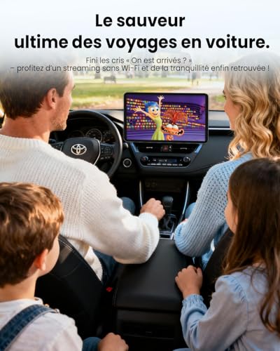 OTTOCAST Play2Video Ultra, 3-en-1 Boîtier AI pour Netflix/Youtube/Prime Video, Adaptateur CarPlay sans Fil & Android Auto avec clé USB, Wi-FI Dual Band, Bluetooth 5.4, 4Go+32Go, Plug & Play