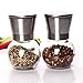 ICICLE Stainless Steel & Glass Salt and Pepper Grinder Set - Manual Salt and Pepper Shakers - Salt & Pepper Mill Pair with Adjustable Coarseness（2 Sets）