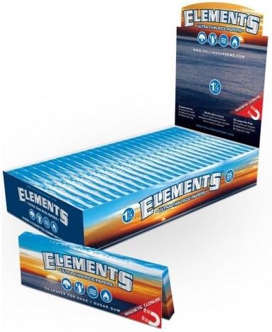 5 Booklets Elements Papers Ultra Thin Rice Rolling Papers with Free BB Sticker