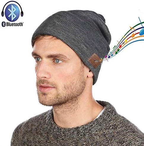 DIOSN Bluetooth Beanie Hat Wireless Speaker Headset Headphones Earphones Mic Music Cap for Running Outdoor Sports Skiing Camping Hiking Cycling - Music Listening, Phone Call Answering, Bluetooth 4.2