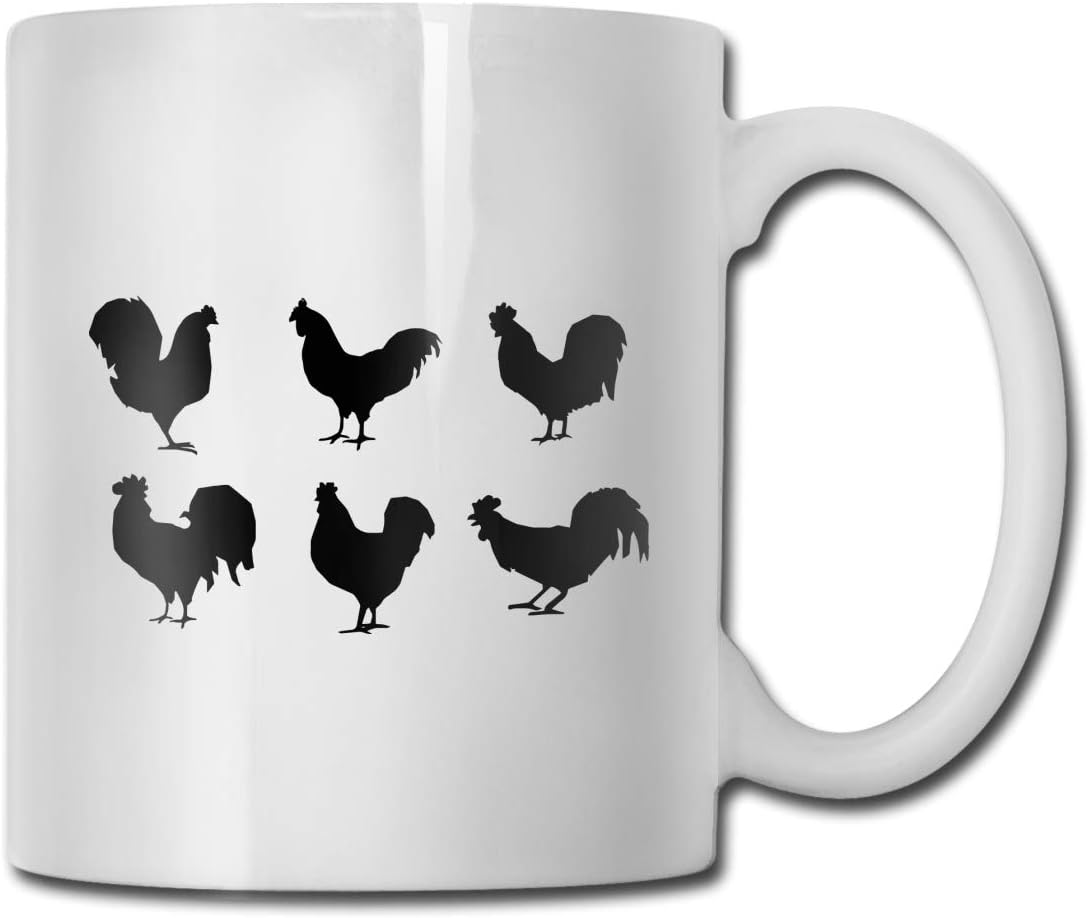 Amazon Co Jp 闘鶏のシルエットマグカップ ティーカップ コーヒーカップ フルーツカップ ドリンクカップ 男性と女性 最高の贈り物 美しくスタイリッシュ 330ml セラミックス ホーム ホーム オフィス 白 ホーム キッチン