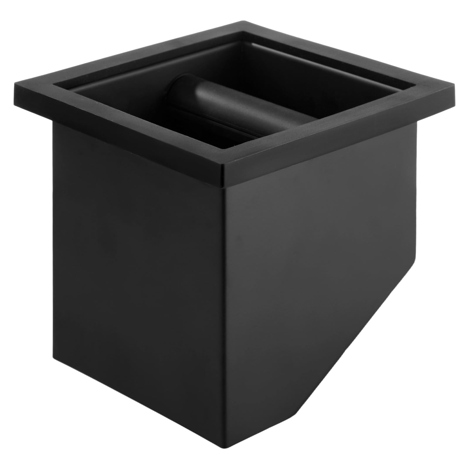 Photo 1 of Espresso Coffee Ground Knock Box Chute, Desktop Knocking Residue Box with Rubber Bar, Square Bottomless Waste Bucket, Compact Barista Tool for Home, Café, Office