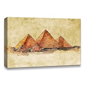 Canvas Wall Art Freehand Sketching of Scenery Pictures Home Wall Decorations for Bedroom Living Room Paintings Canvas Prints Framed - 12x18 inches