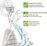Quntis Suction Hooks 2 Packs, Vacuum Cup Hangers 3kg, Clear view 2