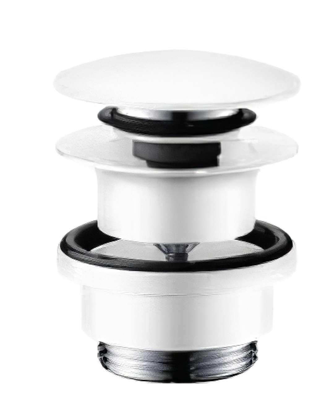 hansgrohe Push-Open Drain Fitting for Basin and Bidet Mixer Taps Matt White