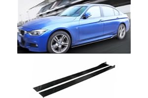 JY Sdyl Car Universal Side Skirts Extension Splitters Body Kit Rocker Panel Extensions 6Pcs (Black, 2M)
