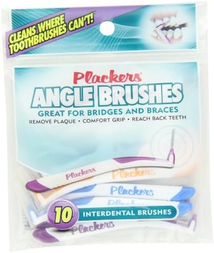 Plackers Angle Brushes Interdental Brushes, 10 by Plackers