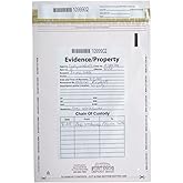 BankSupplies Clear Evidence Bags Case of 100-9W x 12H - Tamper Evident Seal - Write-On Panel for Information - Serial Numbers &amp; Tear Off