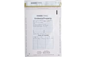 BankSupplies Clear Evidence Bags | Case of 100 | 9W x 12H | Tamper Evident Seal | Write-On Panel for Information | Plastic Safety Security Bag | Serial Numbers & Tear Off