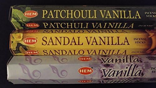 Inspire Dream Play Patchouli Vanilla Sandal Vanilla 60 Hem Incense Sticks 3 Scent Sampler Gift Set