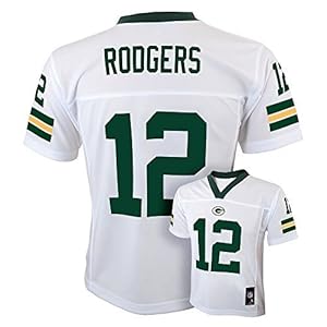 Outerstuff Aaron Rodgers Green Bay Packers #12 NFL Youth Alternate Jersey White 51kA 2Bvm2P6L