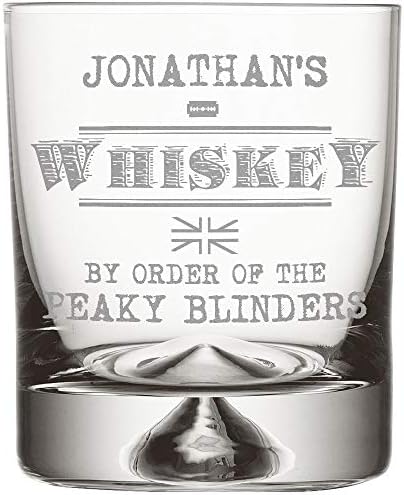 ORIGINAL MONKEY Personalised Peaky Blinders Tumbler Glass. Quality Heavy Glass, Great Birthday or Valentines Gift For Him JL27-OMG3