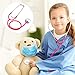 meekoo 2 Pack Kids Stethoscope Toy Real Working Nursing Cosplay Doctors Nurses Stethoscope for Kids Role Play Girls Boys Cosplay Costume Pretend Game Accessories(Pink, Black)