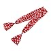 50's Costume Accessories Set Chiffon Scarf Cat Eye Glasses Bandana Tie Headband and Earrings (OneSize, Red)
