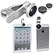 Phone Camera Lens, Lufei 3in1 Universal 180° Fisheye Lens + Wide Angle + Macro Lens Clip on Cell Phone Lens Kits Compatible with iPhone,iPad,Most Android Phones and Smart phones.