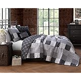 Avondale Manor Evangeline 5-piece Quilt Set, Queen, Black