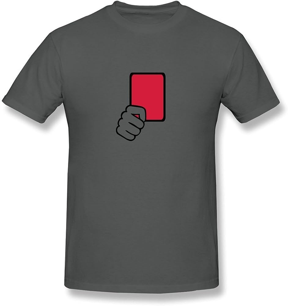 WSB Men's T Shirt Cool Red Card Referee Designed Tees Yellow