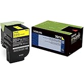 Lexmark 70C10Y0 Yellow Return Program Toner | 1000-page yellow toner for Lexmark CS510, CS410 and CS310 printers