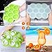 CrazyLynX Silicone Ice Cube Trays with Lids, Ice Trays Molds with 10 Large Ice Balls, BPA Free FDA Food Grade Silicone, Flexible Reusable for Baby Food Whiskey Drinks Liquids Storage Container (Green)