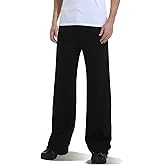 TALLGIRA Sweatpants for Tall Men, Big and Tall Size, Men's Extra Long Inseam, Mens Casual Fit Loose Drawstring Black Pants