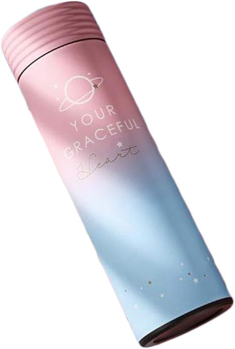 Amazon ジャンーウェ 水筒 450ml ステンレスボトル 真空断熱 魔法瓶 マグボトル 保温 保冷 ステンレス 直飲み ウォーターボトル 軽量 グラデーション おしゃれ 写真通り 水筒 マグボトル オンライン通販