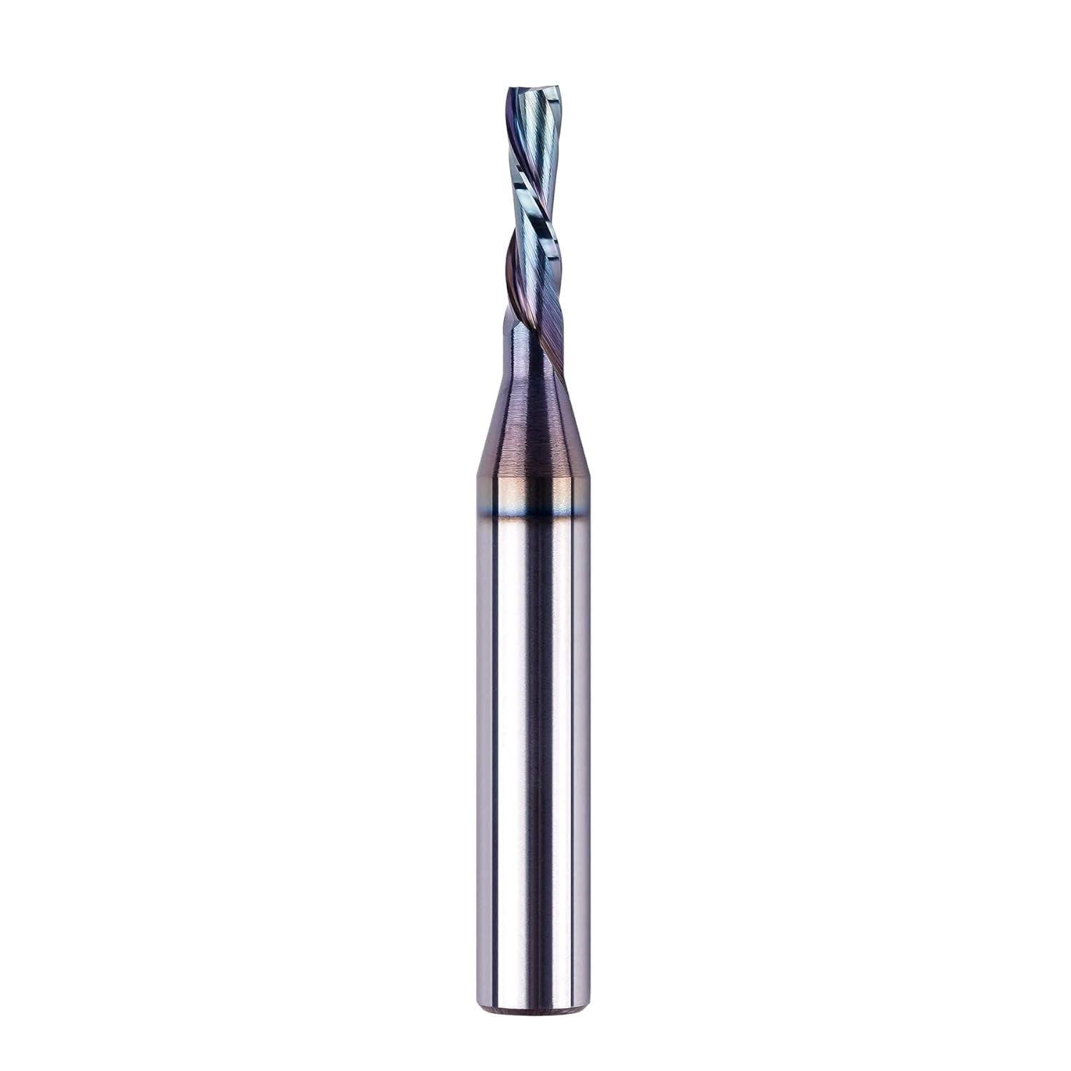SpeTool Spiral Router Bit Down Cut, 1/4 Inch Shank, 1/8 Inch Cutting Diameter, 1/2 Inch Cutting Length, TAC Coated Solid Carbide CNC End Mill for Woodworking
