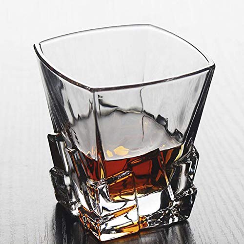 Almagic Whiskey Glass Set of 2 Iceberg Lead Free Crystal Old Fashioned Glass 10.5oz for Scotch or Bourbon Gift Boxed (Free 4 Big Round Chilling Whiskey Stones +Tong+ Velvet Bag) - Thumbnail 4